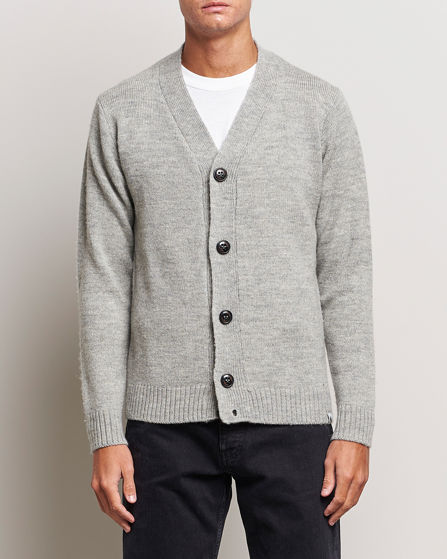 Hombres |  | Peregrine | Maker's Stitch Merino Cardigan Light Grey