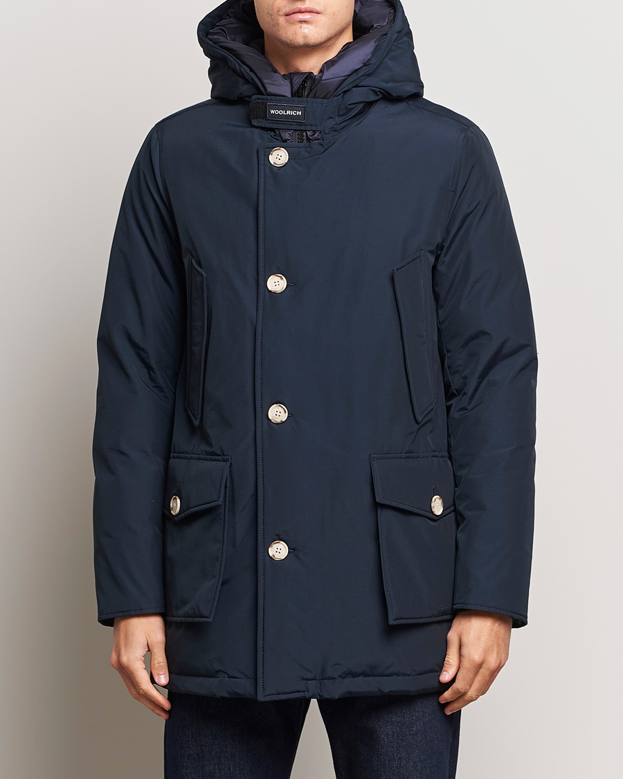 Hombres |  | Woolrich | Arctic Parka No Fur Melton Blue