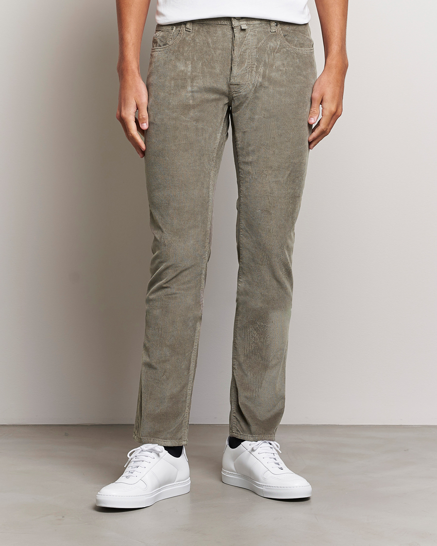 Hombres |  | Jacob Cohën | Bard 5-Pocket Medium Corduroy Trousers Taupe