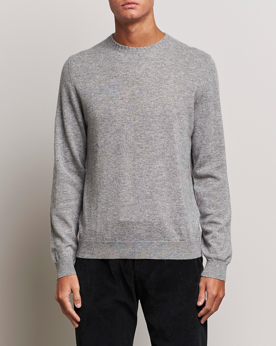 Hombres | Jerséis de cachemira | Stenströms | Cashmere Crewneck Grey