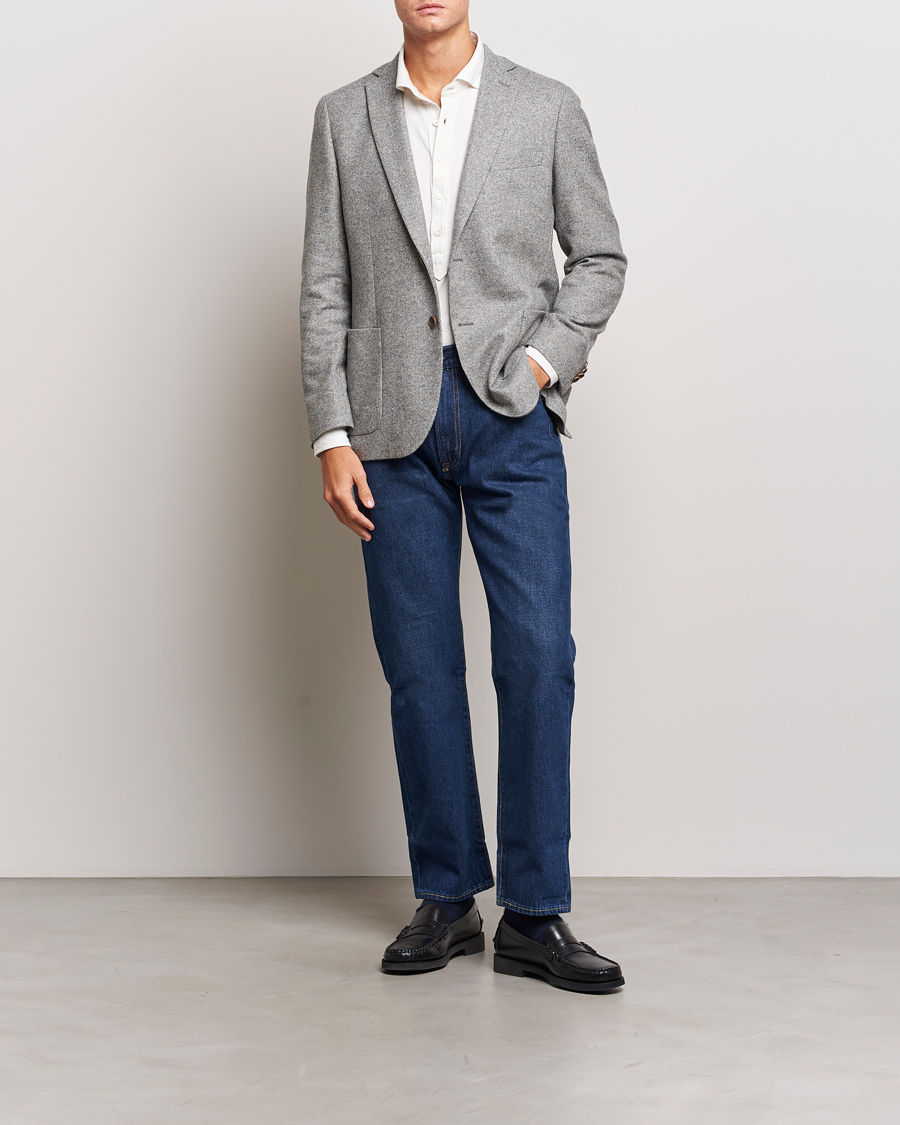Hombres | Blazers | Morris | Archie Herringbone Blazer Grey