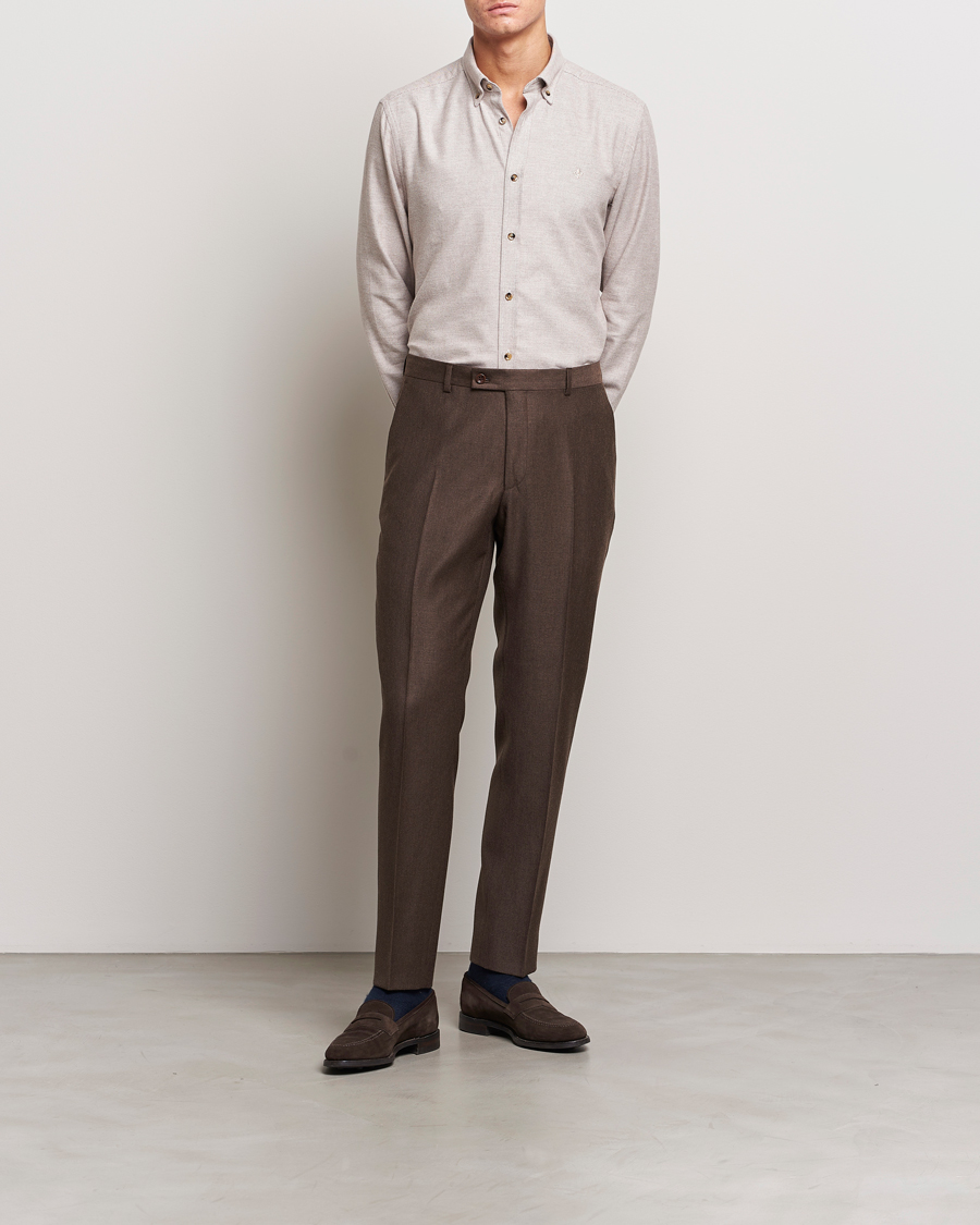 Hombres | Camisas | Morris | Flanell Check Shirt Khaki