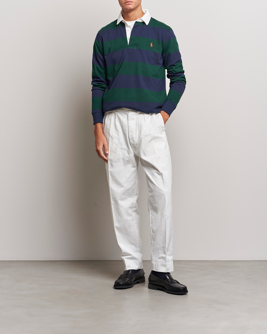 Hombres | Jerséis y prendas de punto | Polo Ralph Lauren | Jersey Striped Rugger Navy/Green