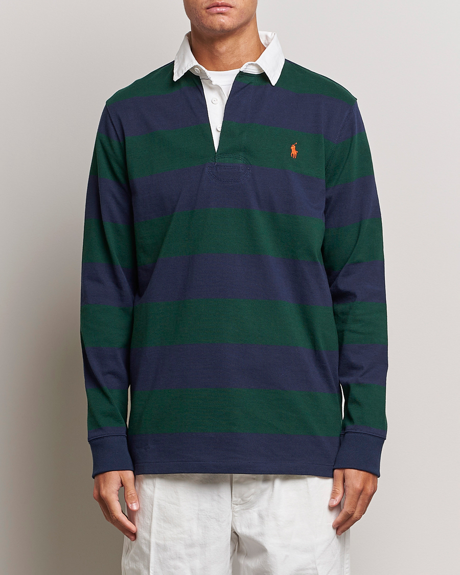 Hombres | Jerséis y prendas de punto | Polo Ralph Lauren | Jersey Striped Rugger Navy/Green