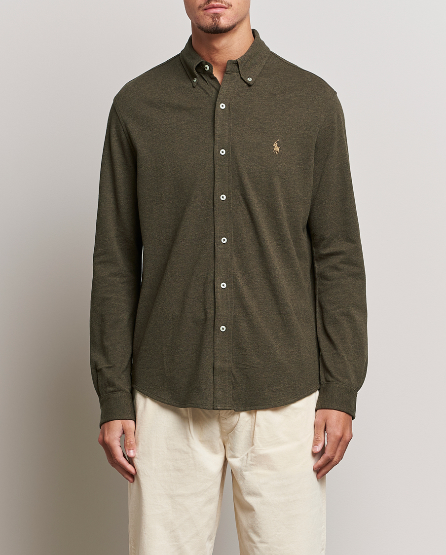 Hombres |  | Polo Ralph Lauren | Featherweight Mesh Shirt Wilson Olive Heather