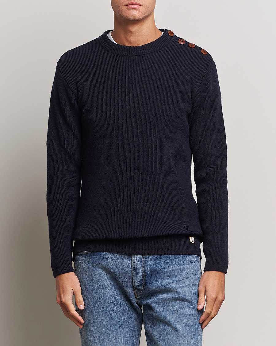 Hombres |  | Armor-lux | Pull Marin Lambswool Sweater Navy