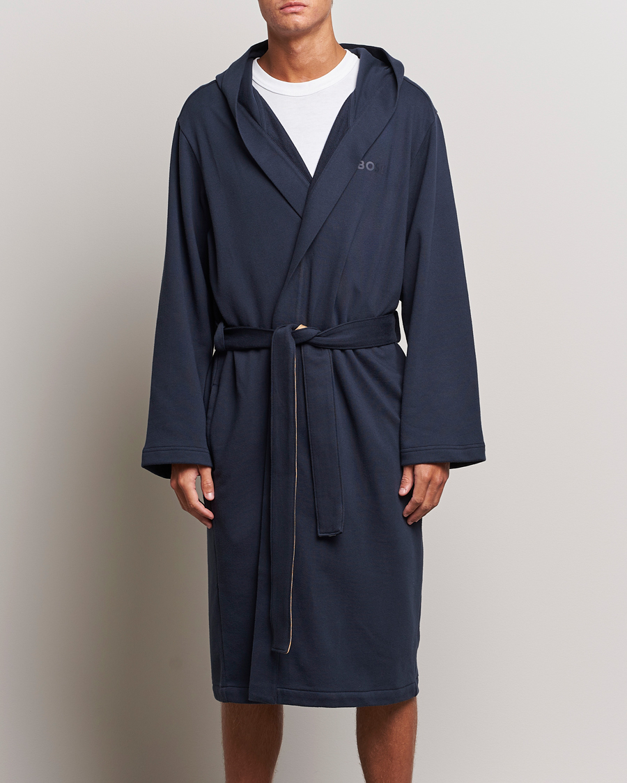 Hombres |  | BOSS BLACK | Iconic Terry Robe Dark Blue