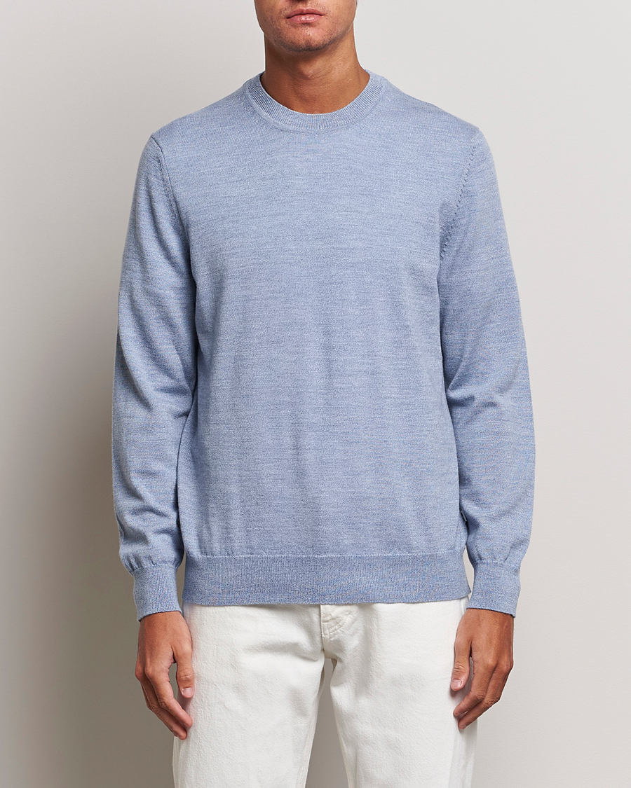 Hombres |  | NN07 | Ted Merino Crew Neck Pullover Tink Blue