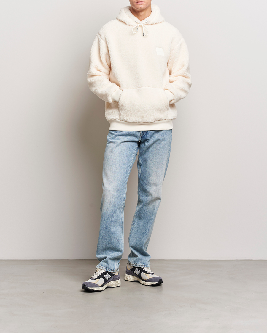 Hombres | Jerséis y prendas de punto | GANT | Sherpa Fleece Hoodie Cream