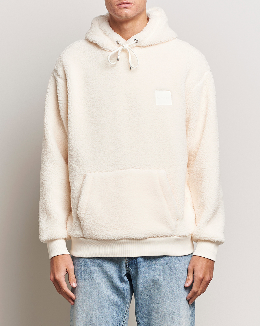 Hombres | Jerséis y prendas de punto | GANT | Sherpa Fleece Hoodie Cream