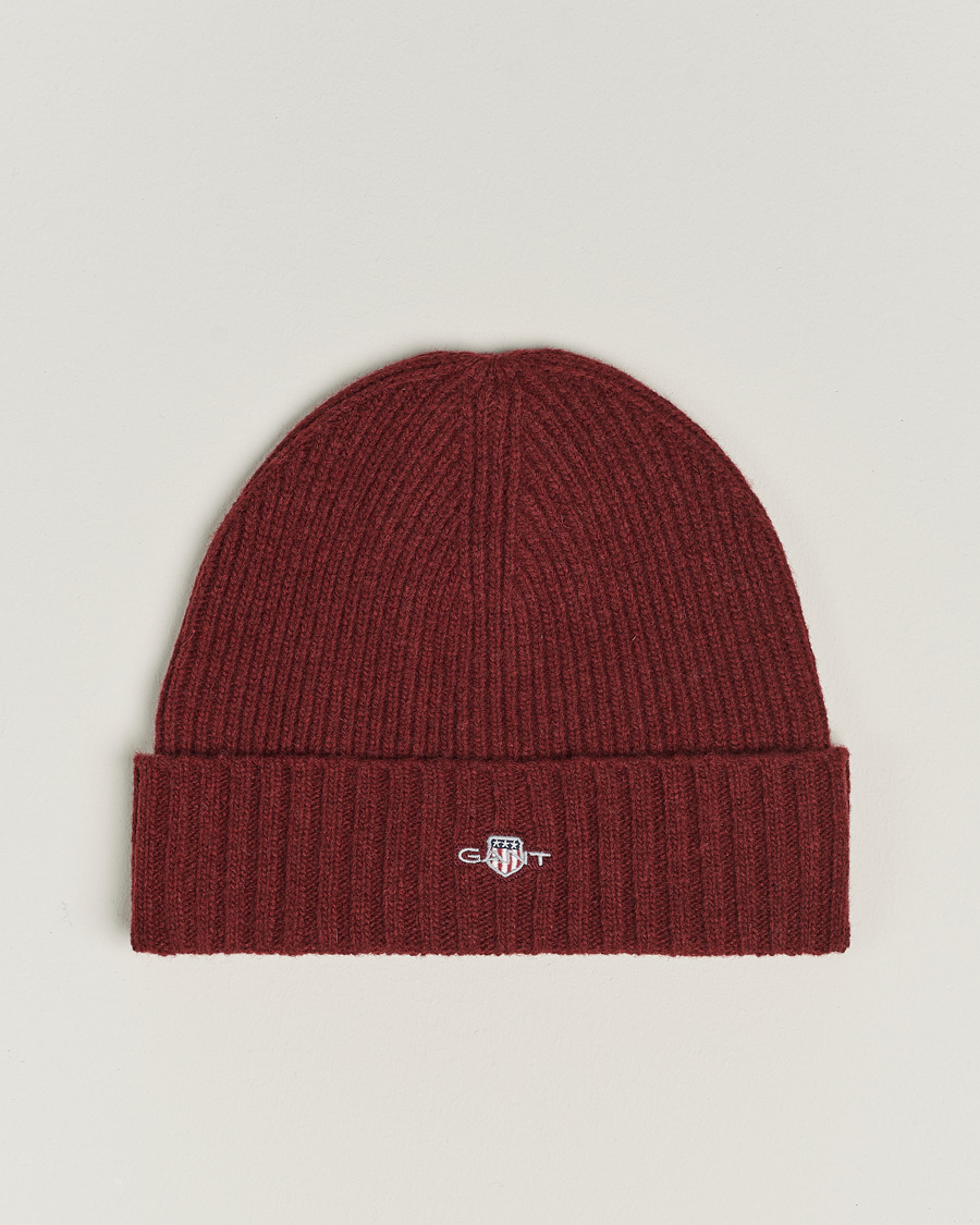 Hombres | GANT Wool Lined Beanie Plumped Red | GANT | Wool Lined Beanie Plumped Red
