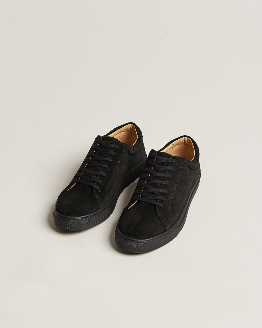Hombres |  | Myrqvist | Oaxen Monochrome Sneaker Black Suede