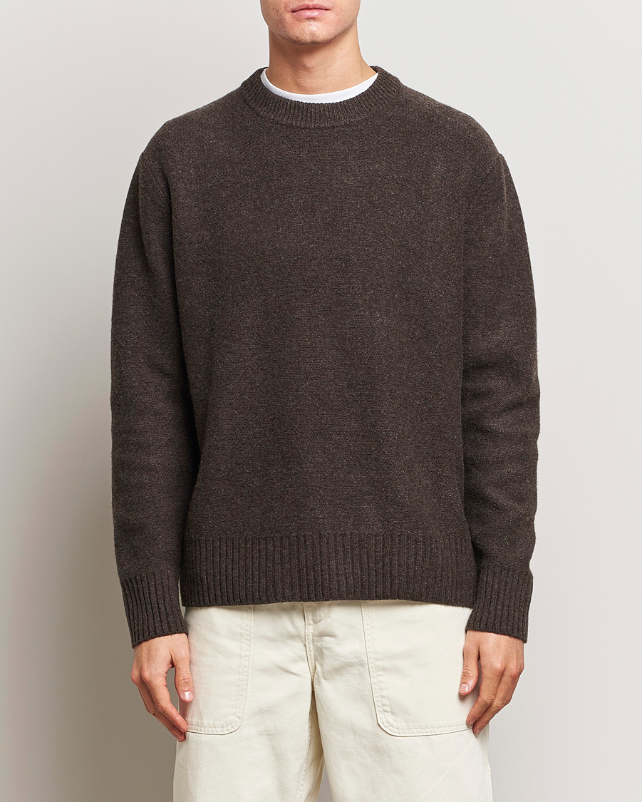 Hombres |  | A Day\'s March | Tietar Boiled Merino Sweater Java Brown