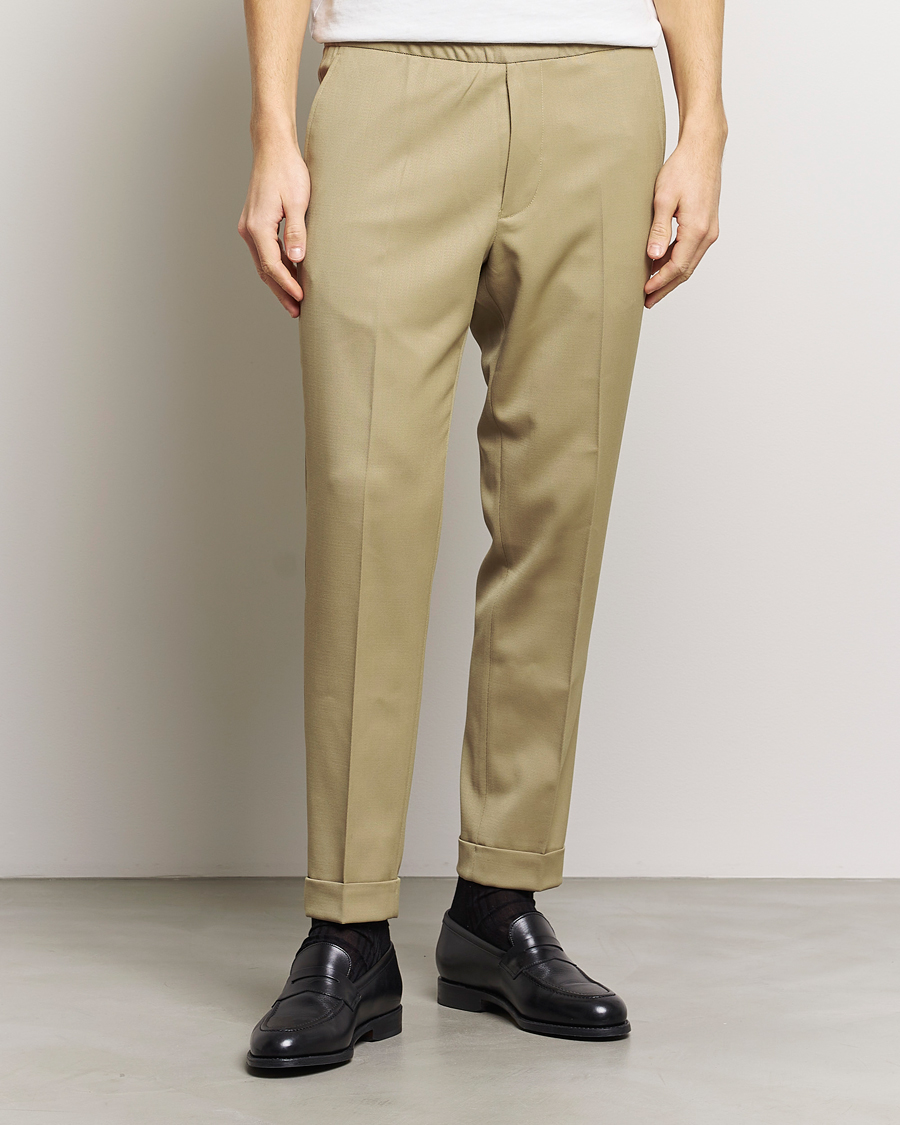 Hombres |  | Filippa K | Terry Cropped Trousers Sage Melange