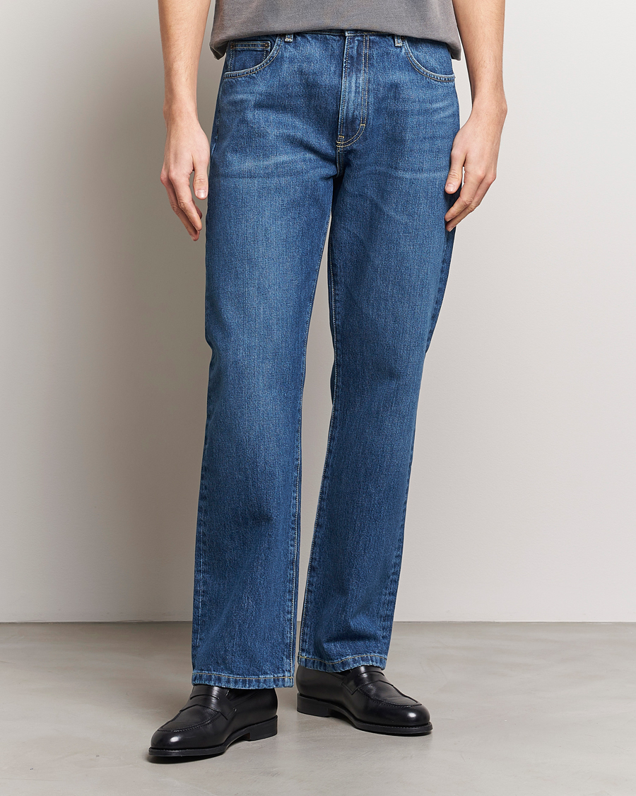 Hombres |  | Jeanerica | SM010 Straight Jeans Tom Mid Blue Wash
