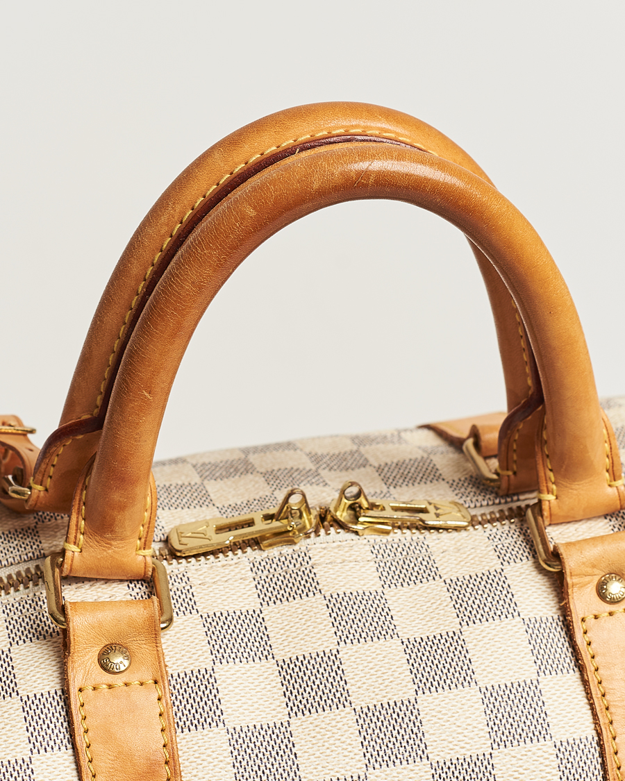 Hombres | Louis Vuitton Pre-Owned Keepall 50 Bag Damier Azur | Louis Vuitton Pre-Owned | Keepall 50 Bag Damier Azur