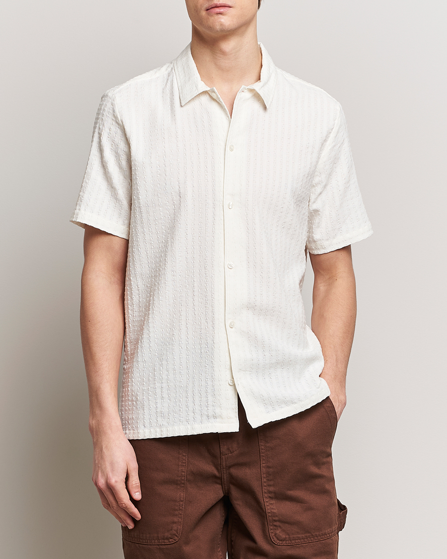 Hombres |  | Samsøe Samsøe | Avan Structured Short Sleeve Shirt White