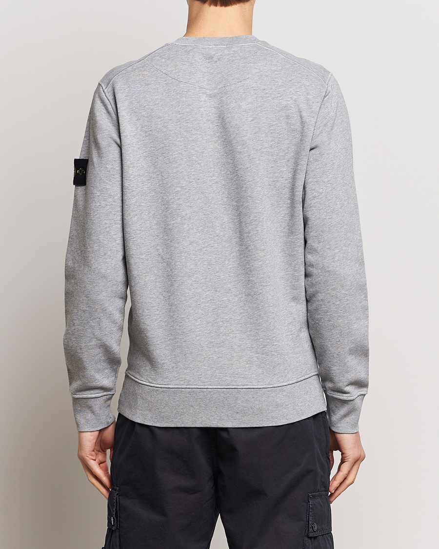 Hombres | Jerséis y prendas de punto | Stone Island | Garment Dyed Cotton Sweatshirt Melange Grey
