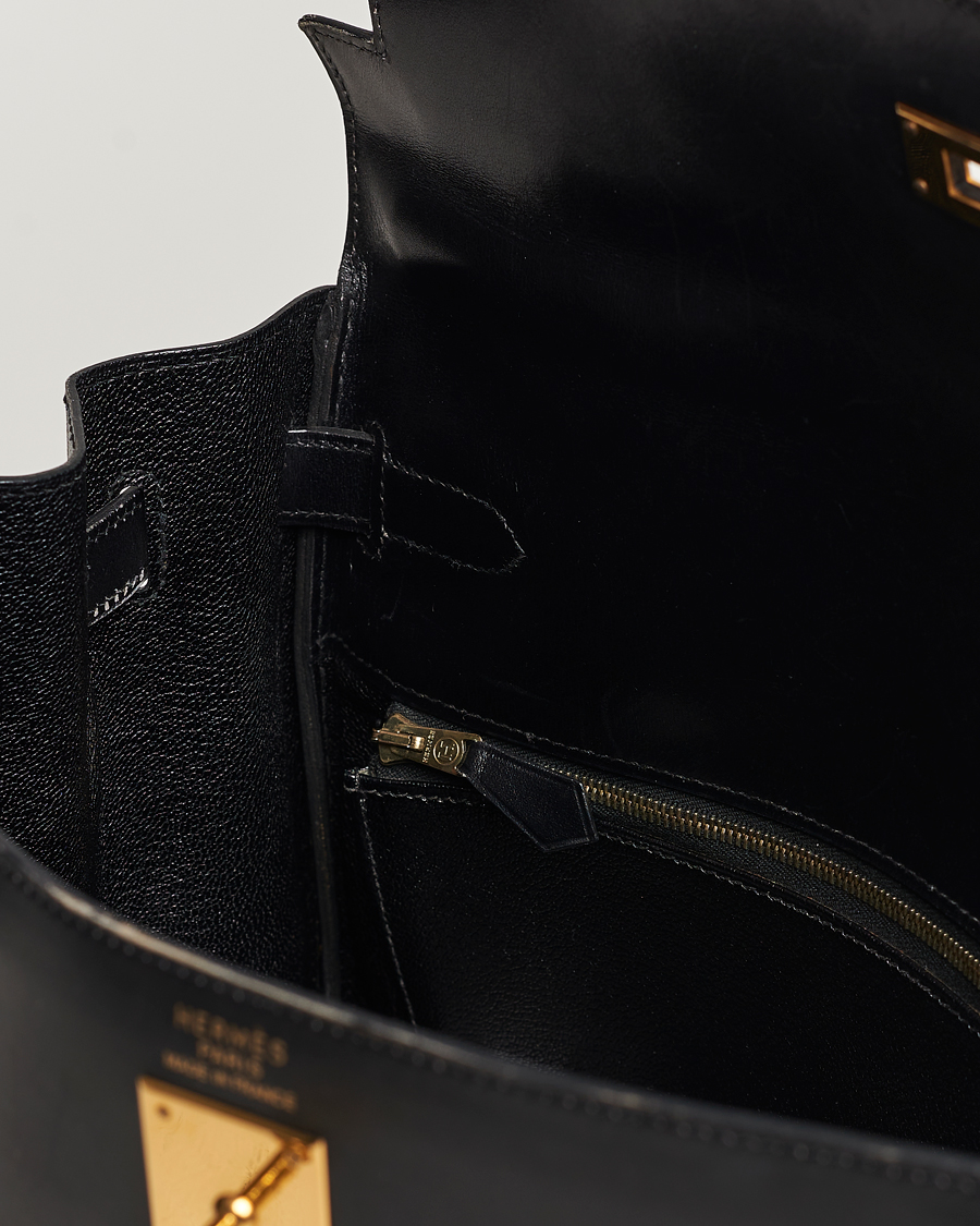 Hombres | Hermès Pre-Owned Kelly 35 Handbag Black | Hermès Pre-Owned | Kelly 35 Handbag Black