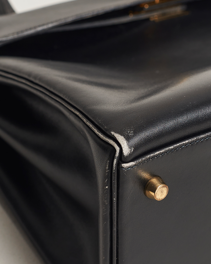 Hombres | Hermès Pre-Owned Kelly 35 Handbag Black | Hermès Pre-Owned | Kelly 35 Handbag Black