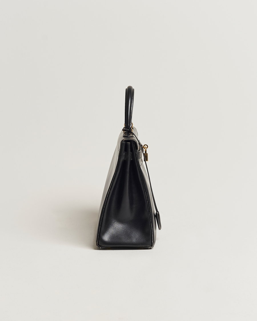 Hombres | Hermès Pre-Owned Kelly 35 Handbag Black | Hermès Pre-Owned | Kelly 35 Handbag Black