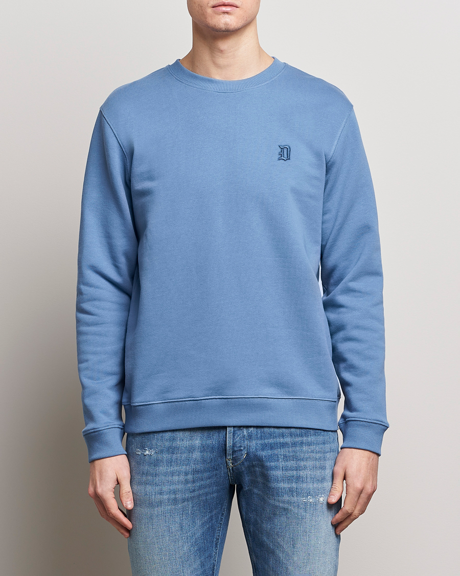 Hombres |  | Dondup | Loco Crew Neck Sweatshirt Washed Blue