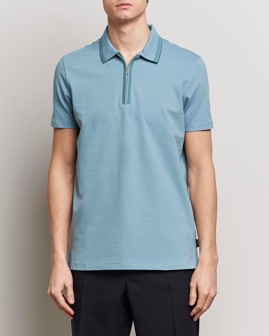 Hombres |  | PS Paul Smith | Regular Fit Half Zip Polo Blue