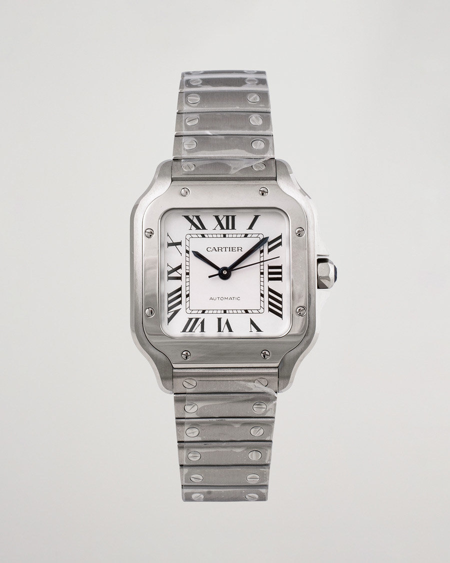 Hombres | Cartier Pre-Owned Santos De Cartier WSSA0029 Steel White Silver | Cartier Pre-Owned | Santos De Cartier WSSA0029 Steel White Silver