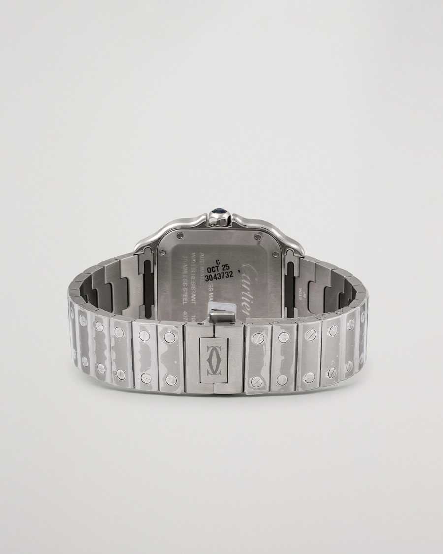 Hombres | Cartier Pre-Owned Santos De Cartier WSSA0029 Steel White Silver | Cartier Pre-Owned | Santos De Cartier WSSA0029 Steel White Silver
