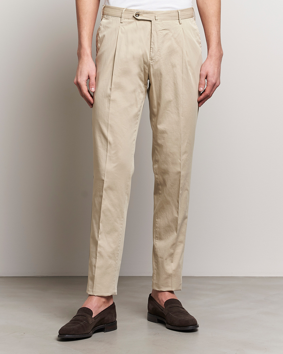 Hombres |  | PT01 | Slim Fit Garment Dyed Stretch Chinos Beige