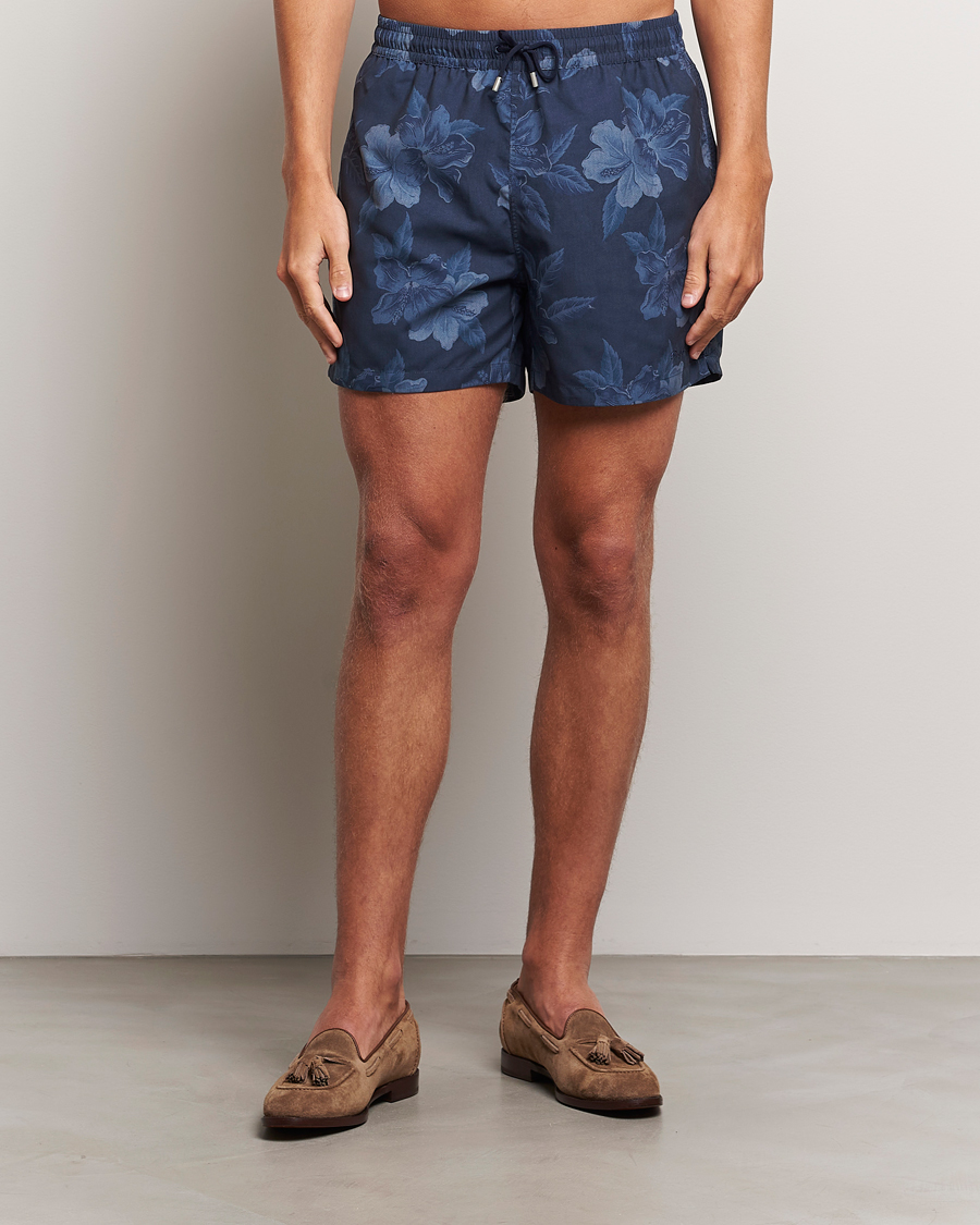 Hombres |  | Ralph Lauren Purple Label | Amalfi Swim Shorts Navy Hibiscus