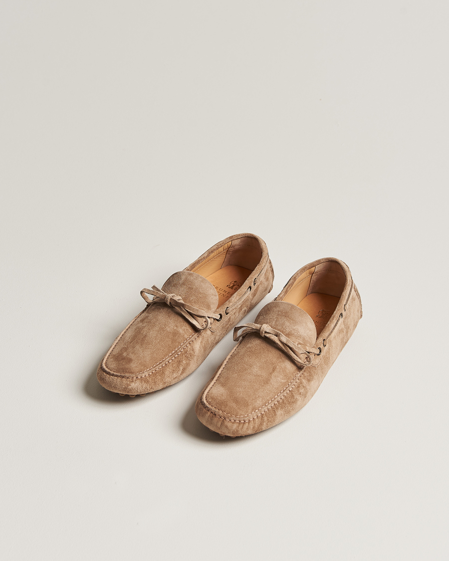 Hombres |  | Brunello Cucinelli | Laced Carshoe Beige Suede