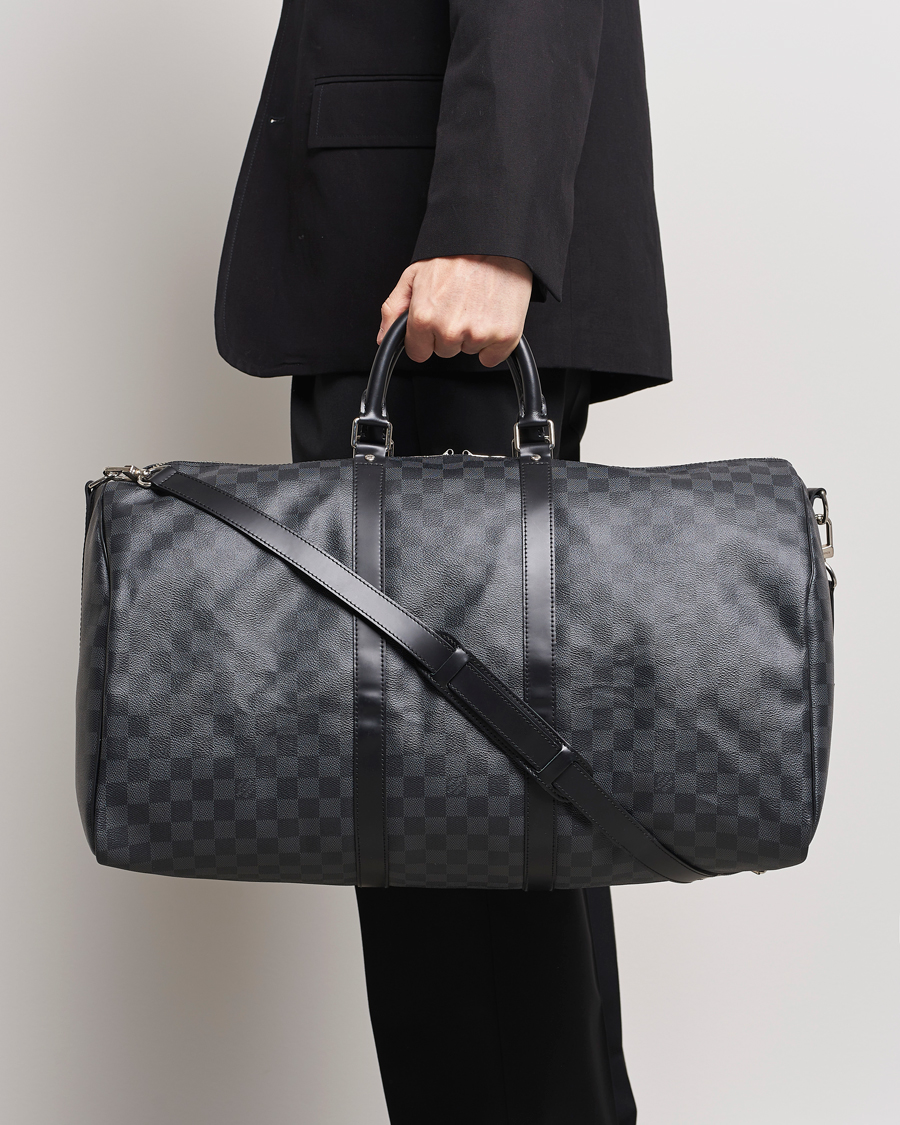 Hombres | Louis Vuitton Pre-Owned Keepall Bandoulière 55 Damier Graphite | Louis Vuitton Pre-Owned | Keepall Bandoulière 55 Damier Graphite