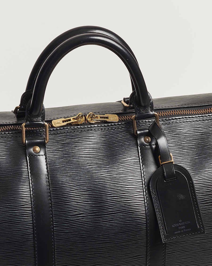 Hombres | Louis Vuitton Pre-Owned Keepall 50 Epi Leather Travel Bag Black | Louis Vuitton Pre-Owned | Keepall 50 Epi Leather Travel Bag Black