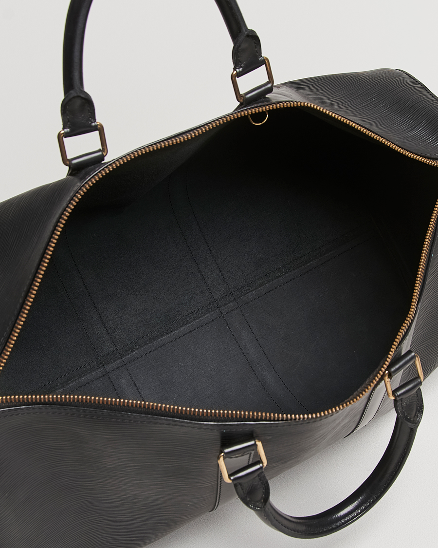 Hombres | Louis Vuitton Pre-Owned Keepall 50 Epi Leather Travel Bag Black | Louis Vuitton Pre-Owned | Keepall 50 Epi Leather Travel Bag Black