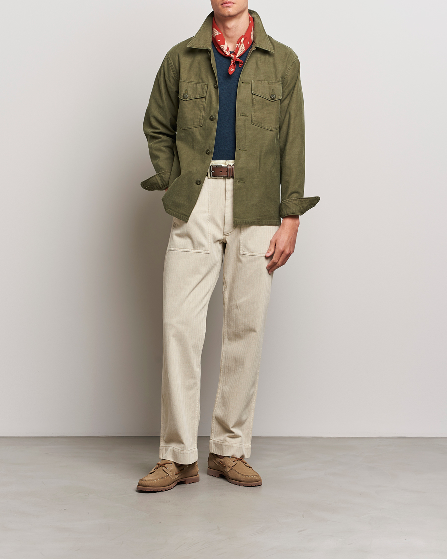 Hombres | Pantalones | RRL | Wilton Herringbone Surplus Pants Off White