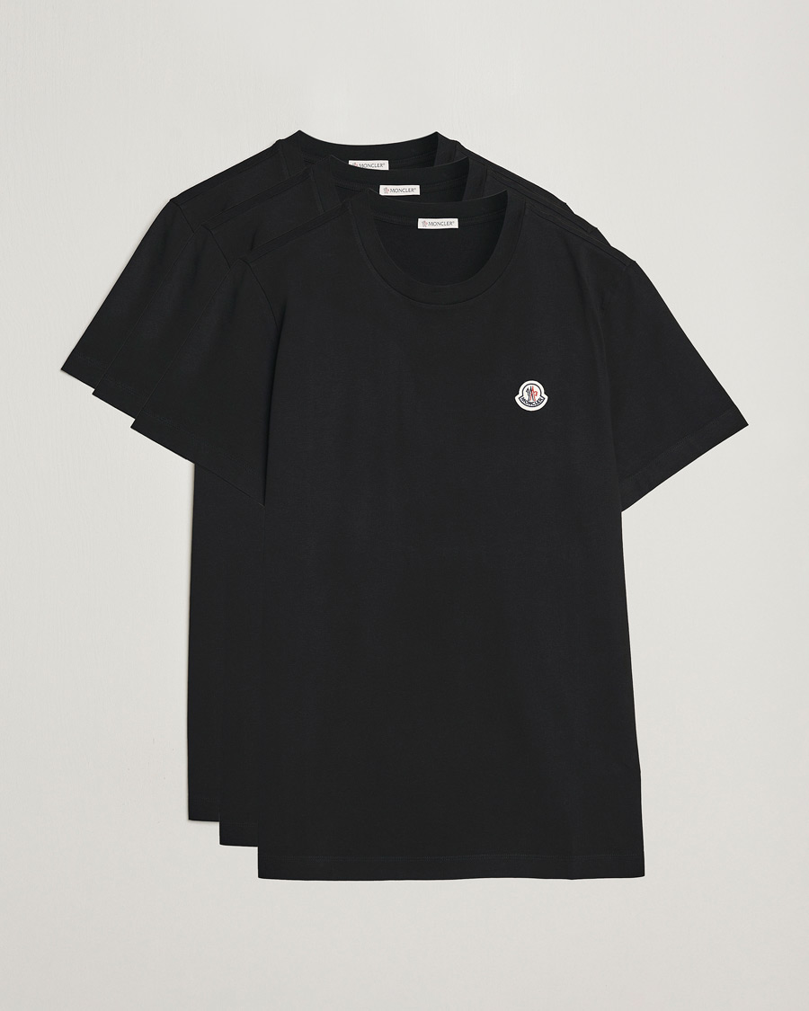 Hombres | Camisetas | Moncler | 3-Pack T-Shirt Black