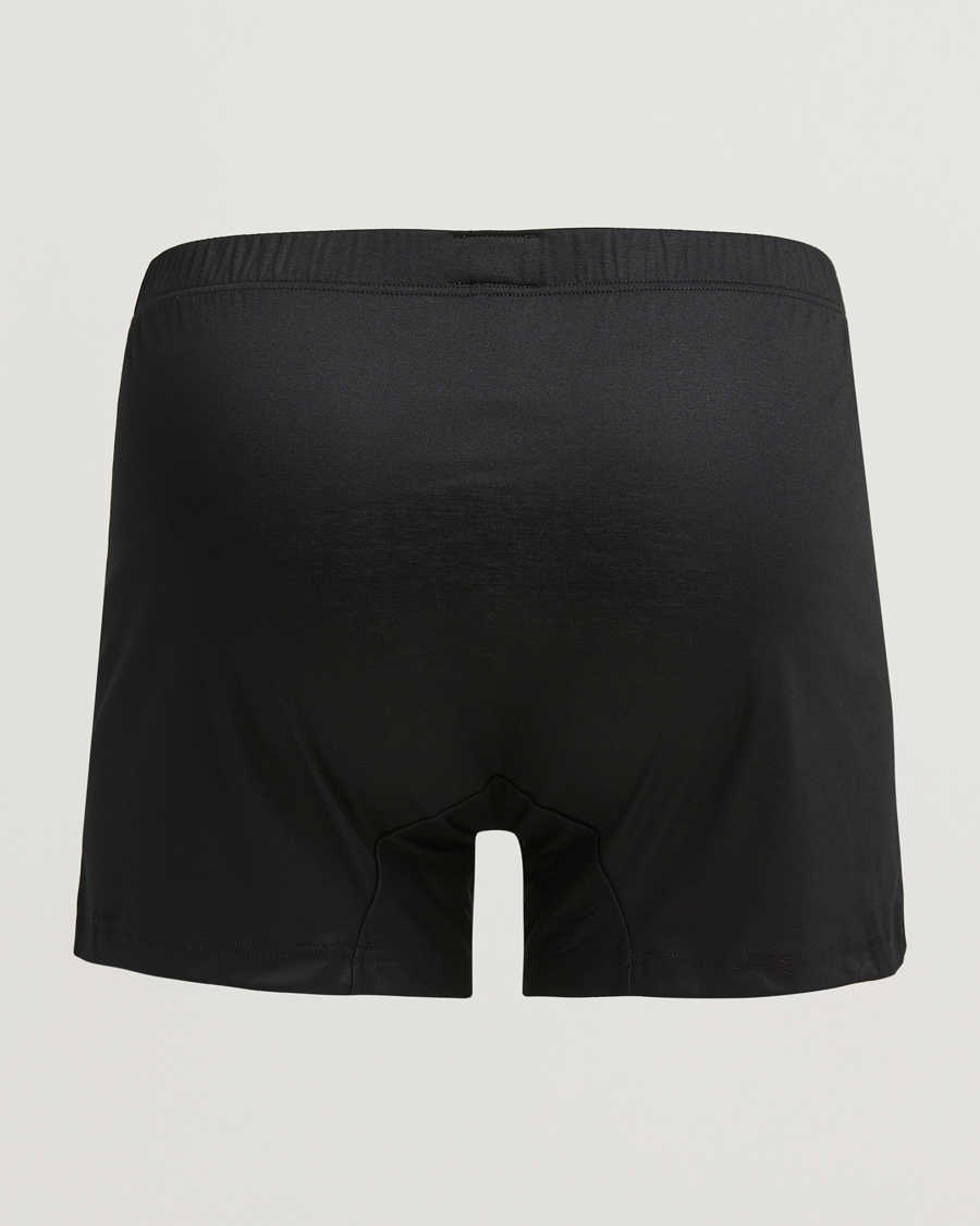 Hombres |  | Zimmerli of Switzerland | Sea island Cotton Boxer Shorts Black