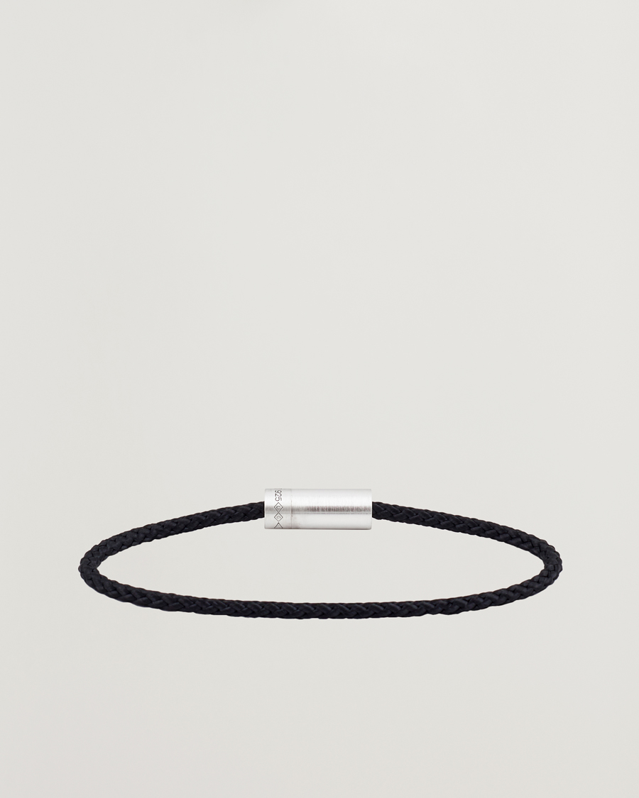 Hombres |  | LE GRAMME | Nato Cable Brushed Bracelet Black/Sterling Silver 7g