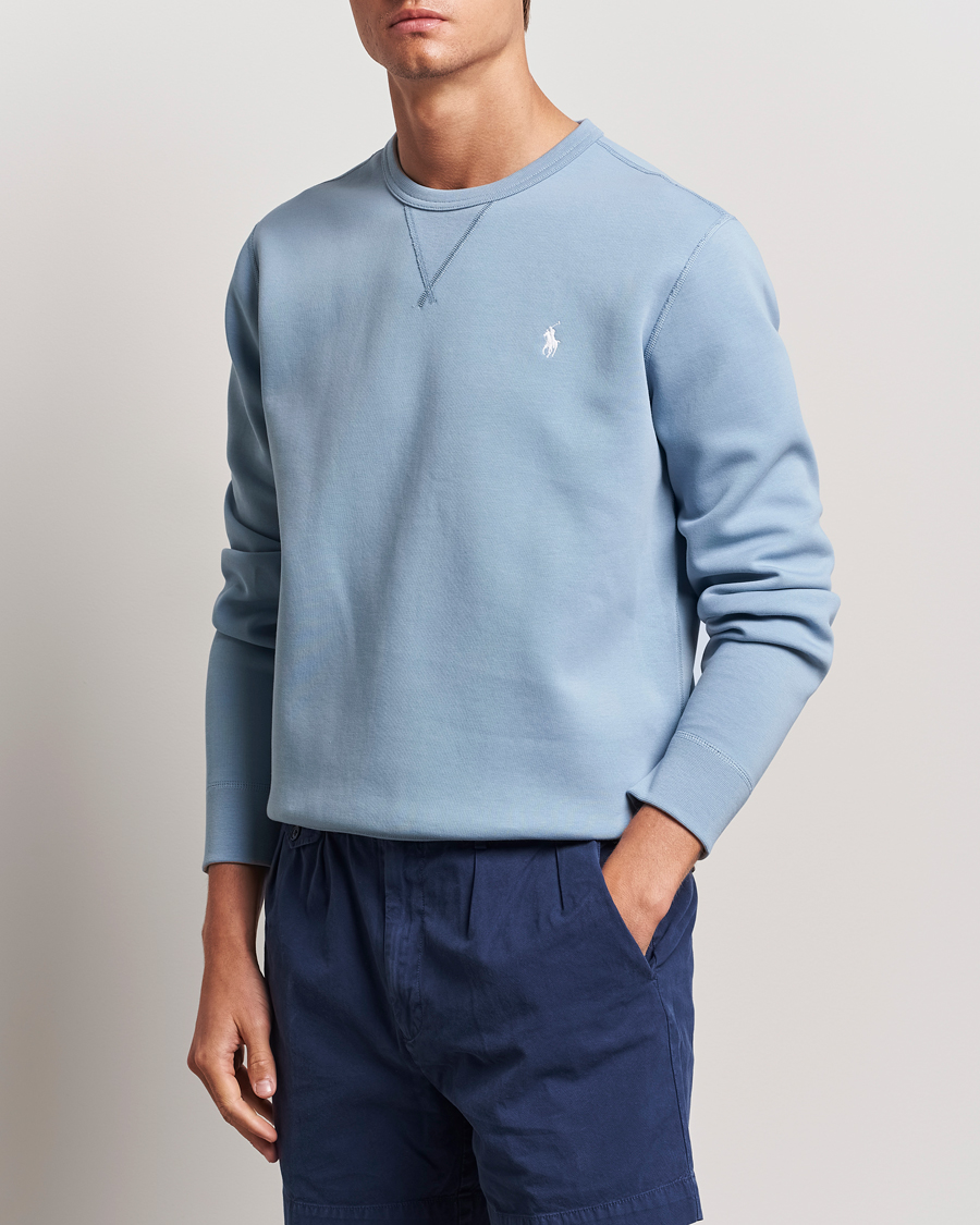 Hombres |  | Polo Ralph Lauren | Tech Double Knit Crew Neck Sweatshirt Vessel Blue