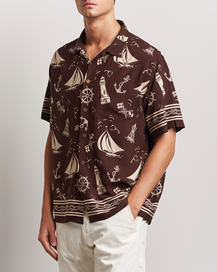 Hombres |  | Polo Ralph Lauren | Printed Rayon Short Sleeve Shirt Captins Convo