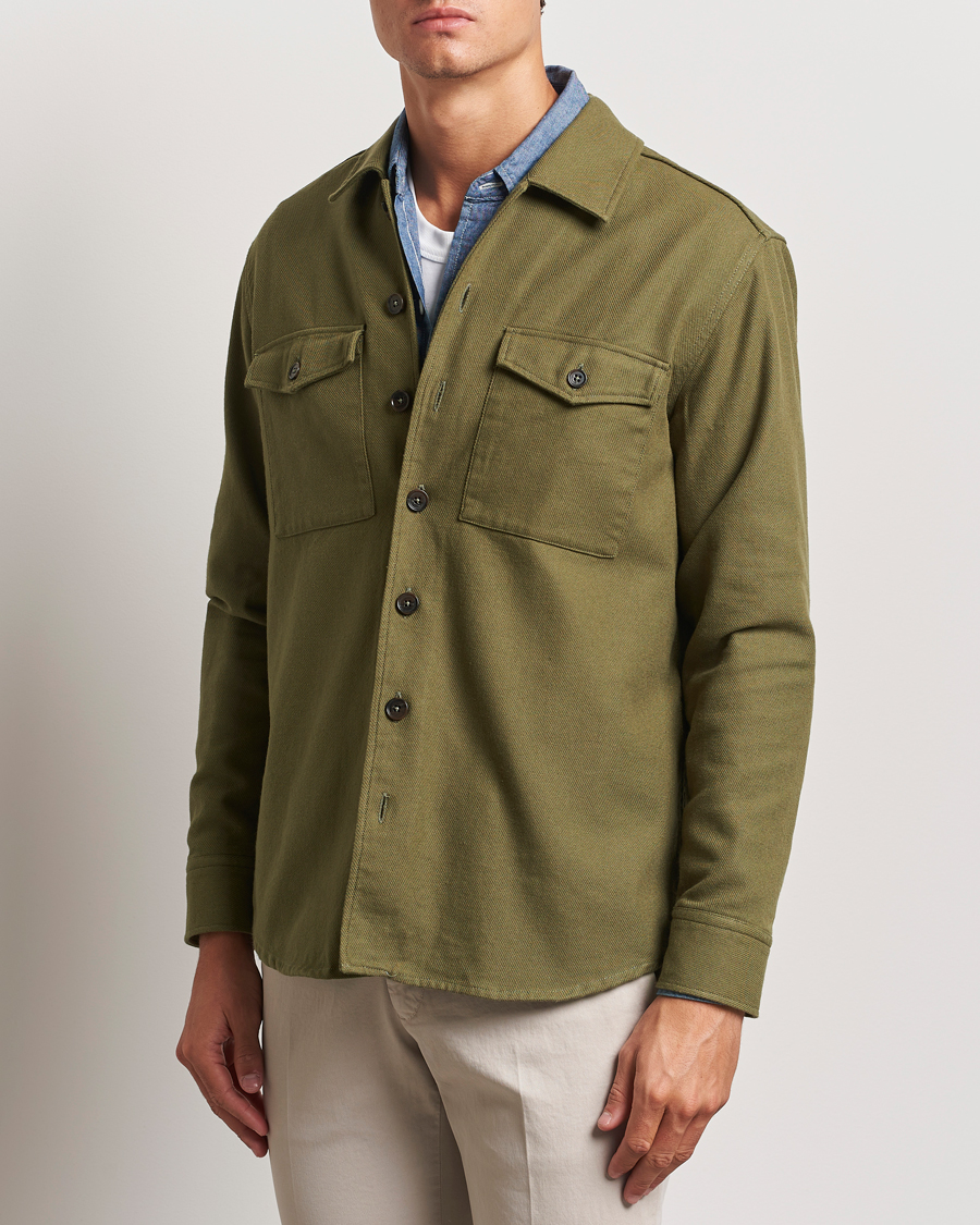 Hombres |  | Grigio | Heavy Twill Overshirt Military