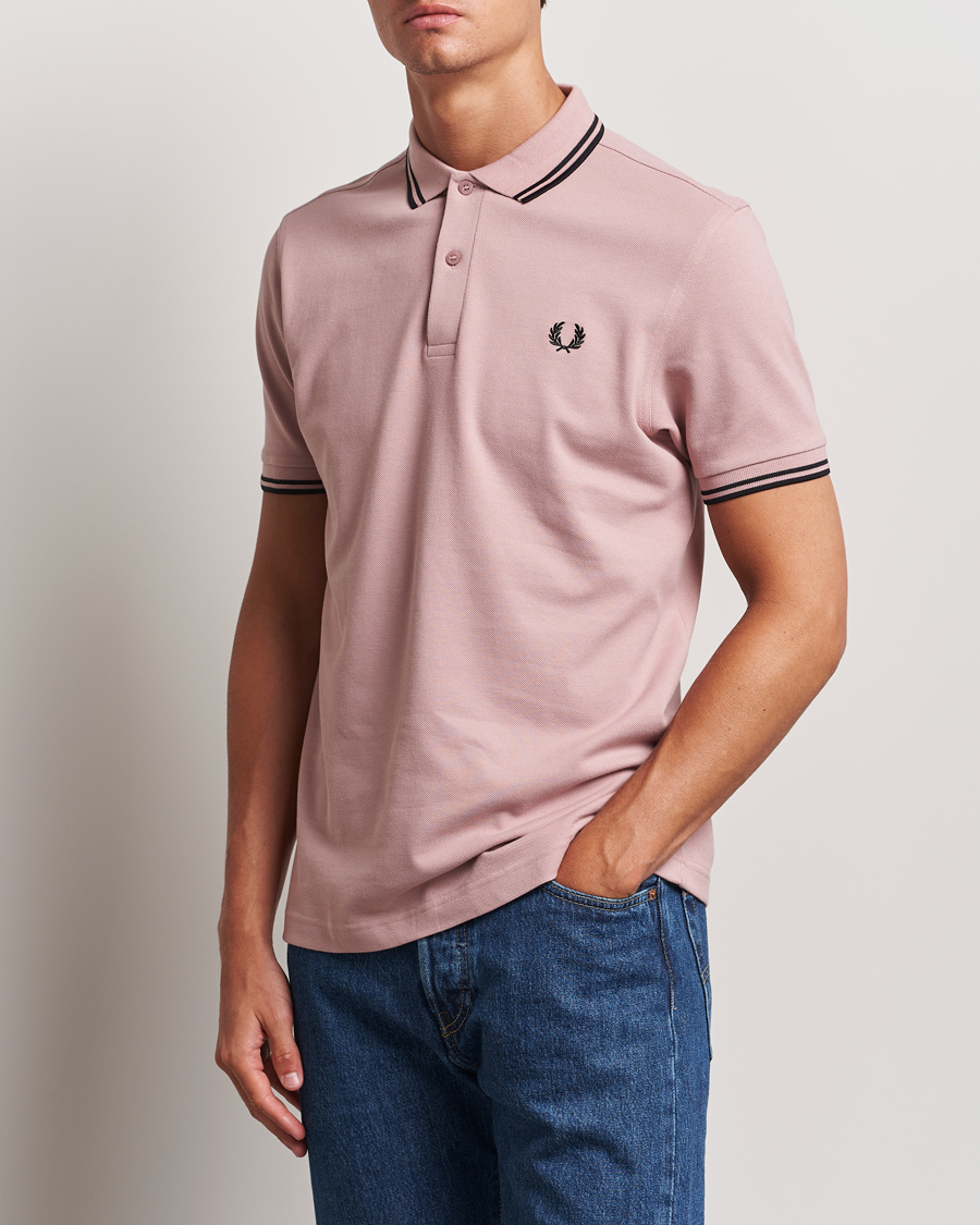Hombres |  | Fred Perry | Twin Tipped Polo Shirt Dusty Rose Pink