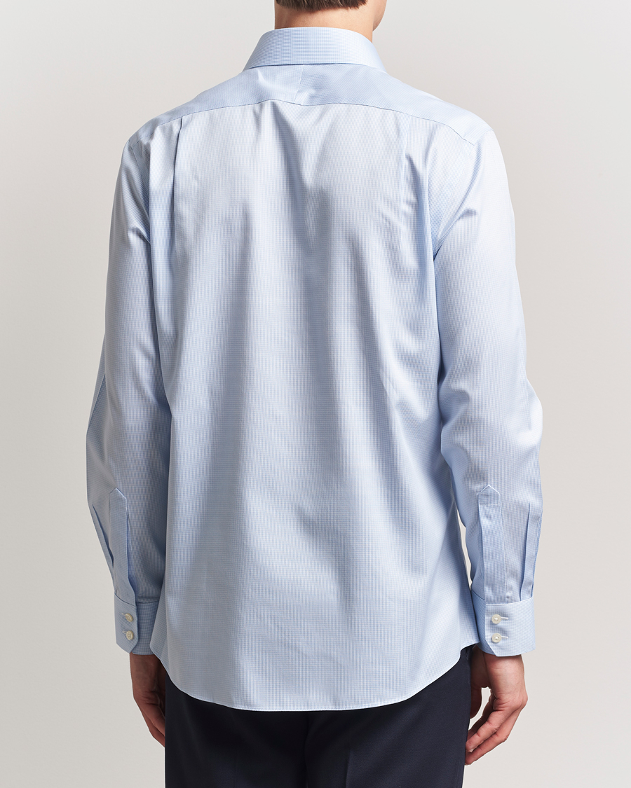 Hombres | Camisas | Charles Tyrwhitt | Slim Fit Non Iron Puppytooth Shirt Sky Blue