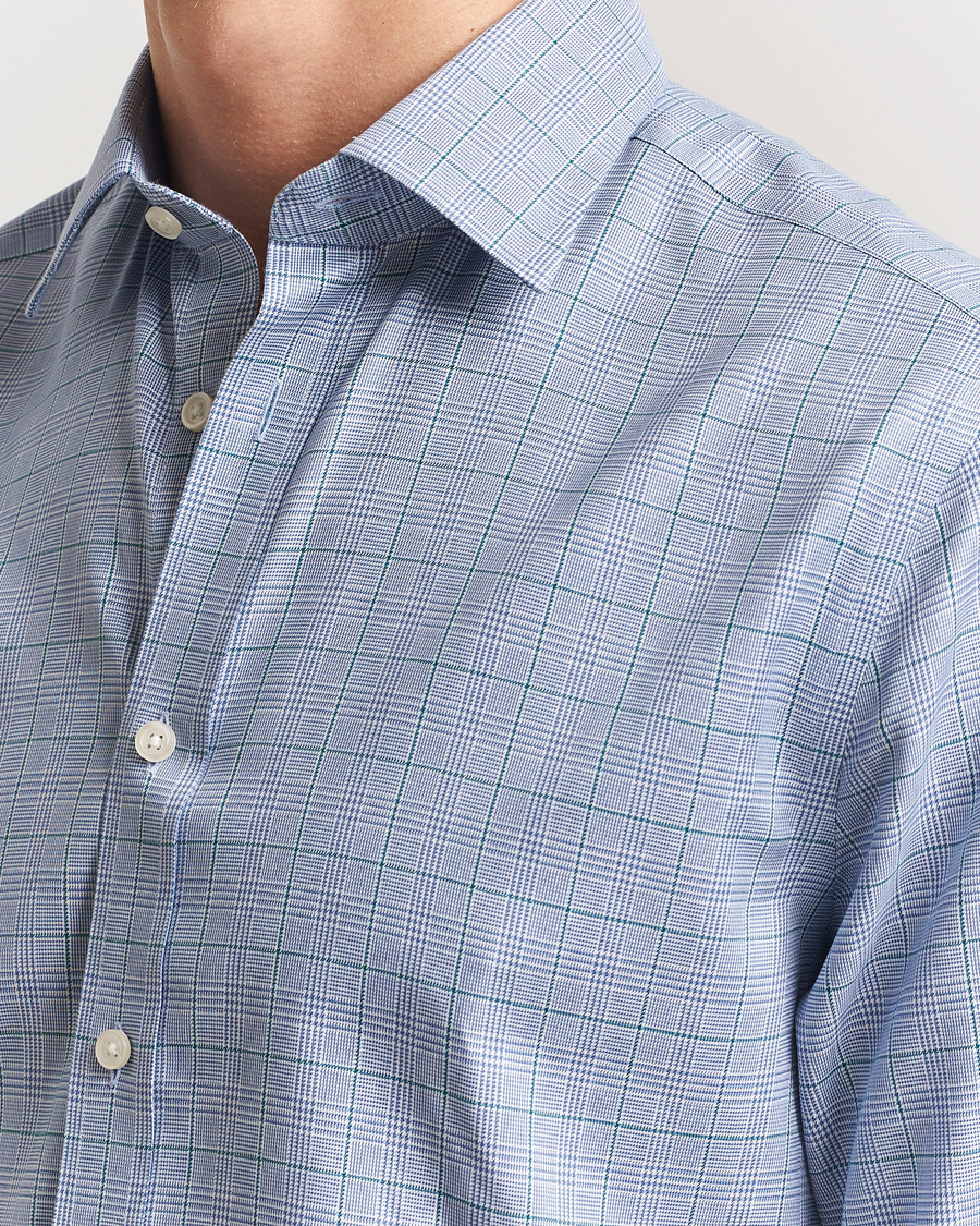 Hombres | Camisas | Charles Tyrwhitt | Slim Fit Non Iron Prince of Wales Shirt Indigo Blue