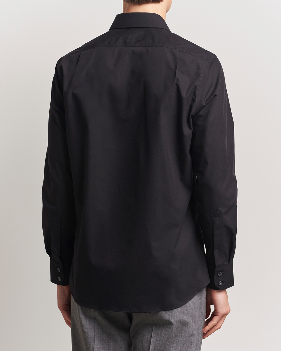 Hombres | Camisas | Charles Tyrwhitt | Slim Fit Non Iron Poplin Cut Away Shirt Black