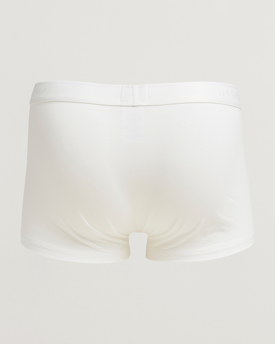 Hombres |  | Sunspel | 3-Pack Cotton Stretch Trunk White