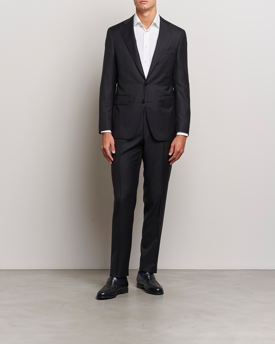 Hombres |  | Canali | Super 130s Wool Capri Suit Black