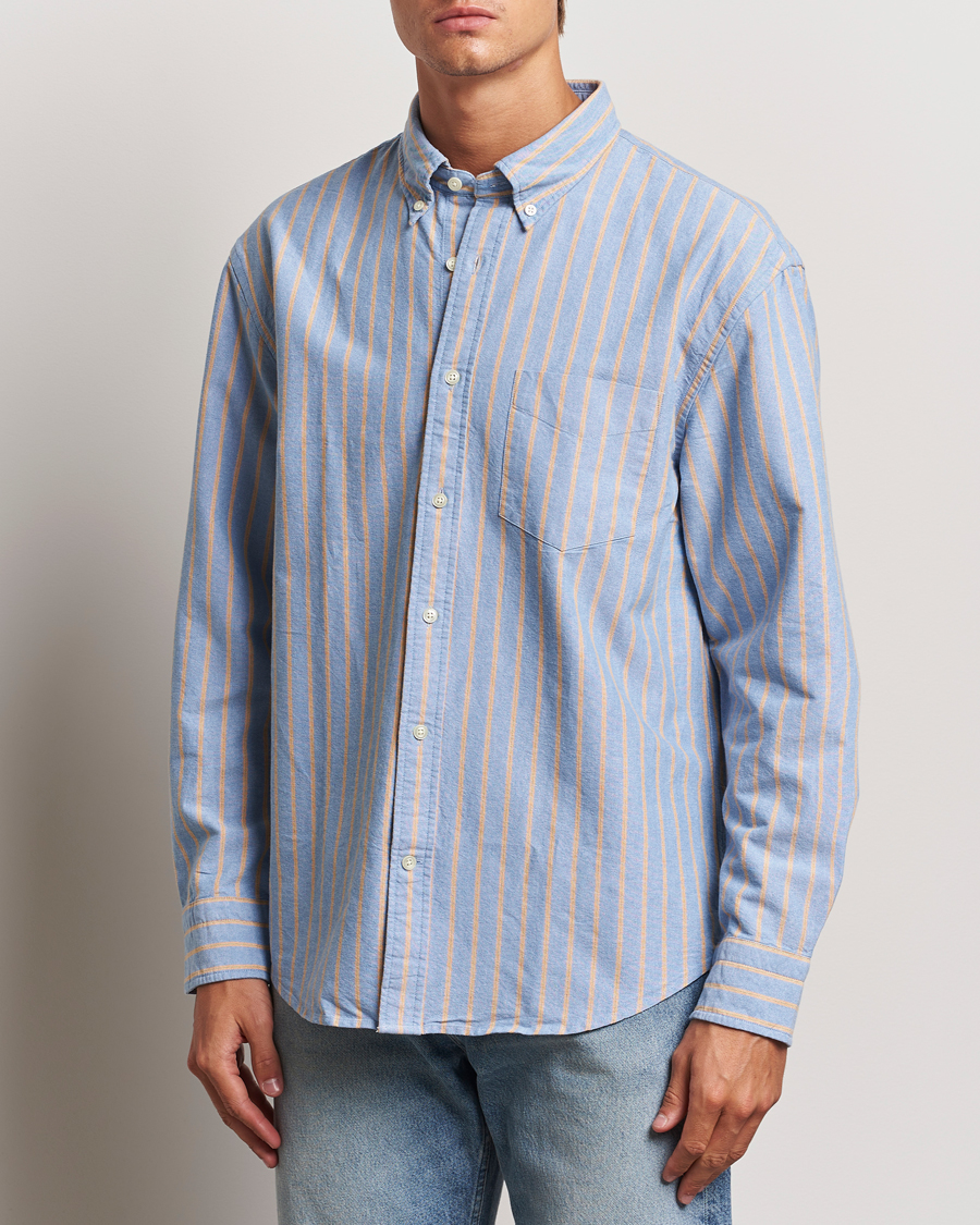 Hombres | Casual | GANT 240 Mulberry Street | Regular Fit Archive Oxford Striped Shirt Vintage Blue