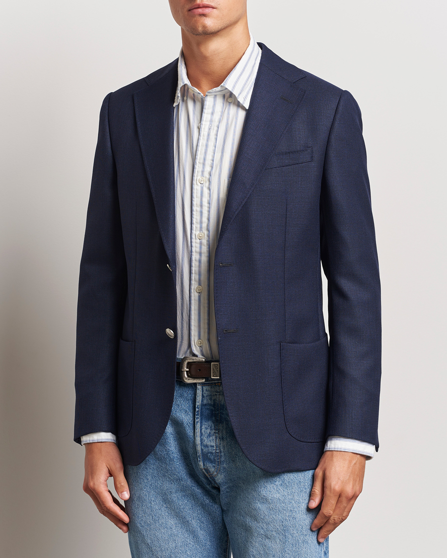 Hombres |  | Morris Heritage | Wool Hopsack Club Blazer Navy